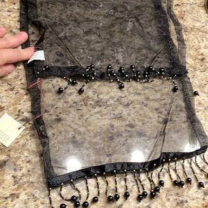 New Year’s Eve table runner black and gold beads- new with tags